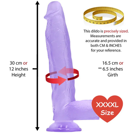 12 Inch Dildo Sex Toy Huge Thick Penis Real Feel Realistic Suction Cup Adult Uk - Original Sexy Emporium – our Exclusive Collection United