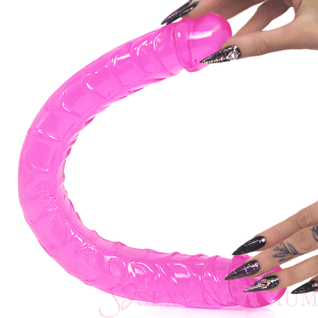 17.5 Inch Double Ended Dildo Pink - Save 25%