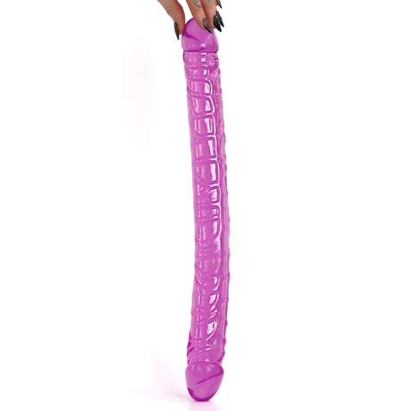 17.5 Inch Double Ended Dildo Purple - Save 25%