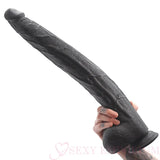 The Dark Destroyer 17 Inch Mega Dong Black Flesh - Fast Shipping - Dildo United Kingdom Stoke-on-trent