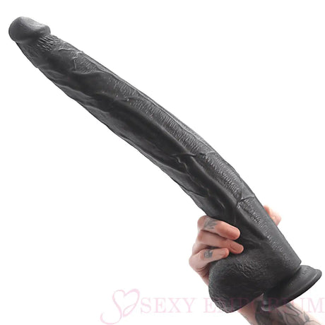 The Dark Destroyer 17 Inch Mega Dong Black Flesh - Fast Shipping - Dildo United Kingdom Stoke-on-trent
