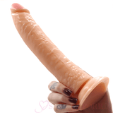 Titan Sugtion Cup Dildo White - 8 tommer