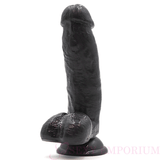 Realistic 6 Inch Suction Cup Dildo Black
