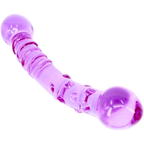 7.4 Inch Purple Passion Double Ended Glass Dildo