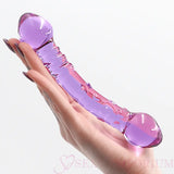 7.4 Inch Purple Passion Double Ended Glass Dildo - Sex Toy - Save 20% - Fast - United Kingdom Stoke-on-trent