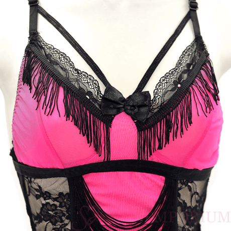 Pink and Black Caberet Bustier