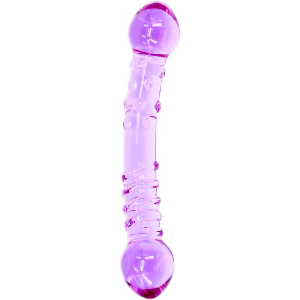 7.4 Inch Purple Passion Double Ended Glass Dildo