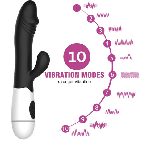 3-10 Inch Dildo Rabbit Vibrator Realistic Clit G-spot Massager Sex Toy for Women - G-spot - Original Sexy Emporium – our Exclusive