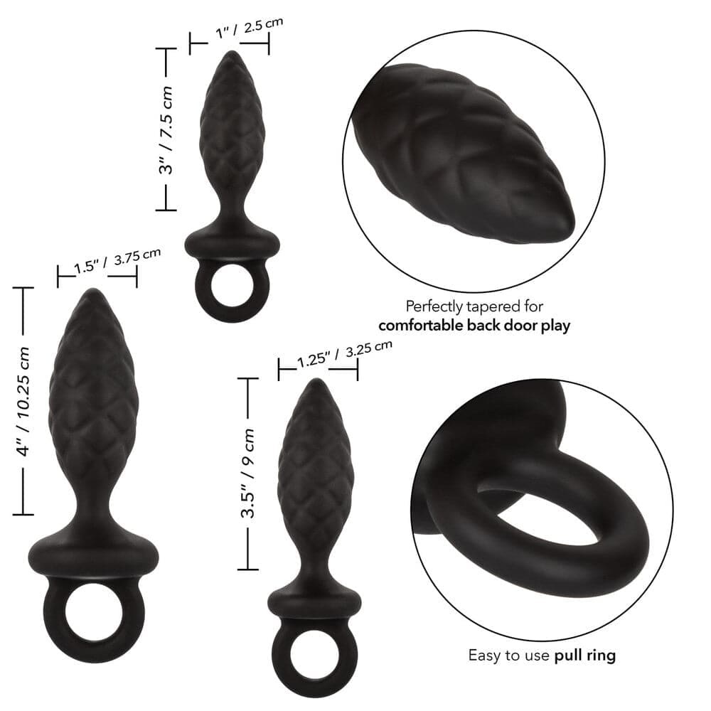 3 Piece Silicone Anal Probe Kit - Save 30% - Dildo