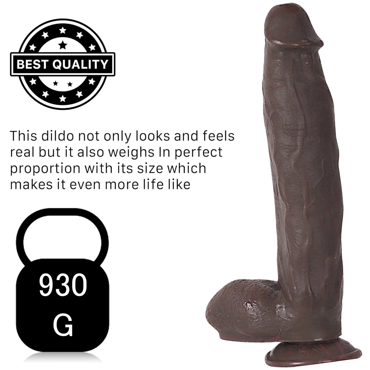 Long Texas Bbq 12 Inch Large Dildo Brown