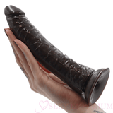 Titan Sugtion Cup Dildo Brown - 8 tommer