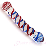 7.9 Inch Double Ended Swirl Glass Dildo