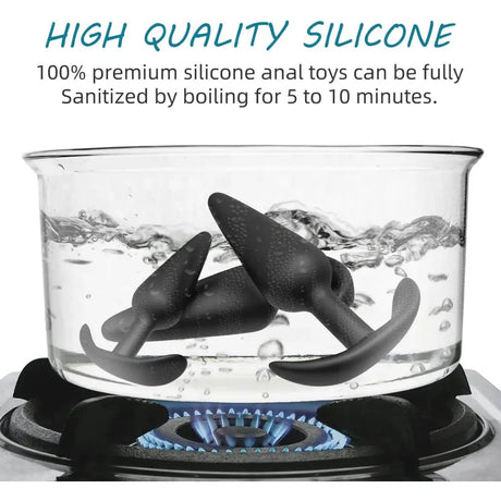 3pc Ass Anal Training Kit Silicone Butt Plug Adult Sex Toy for Beginner - Save 40% - 3pc - Dildo United Kingdom Stoke-on-trent