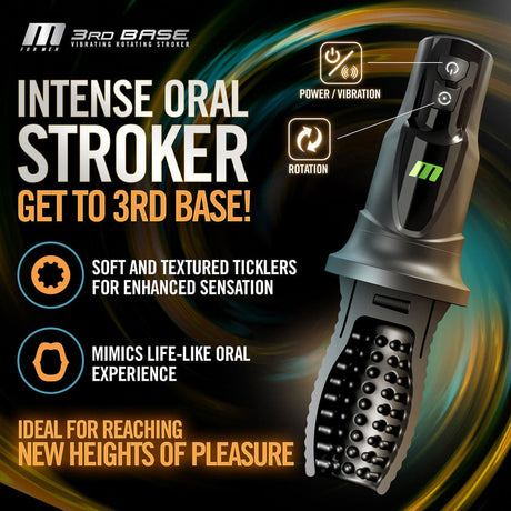 3rd Base Vibrating Roating Masturbator - Save 30% - Sale