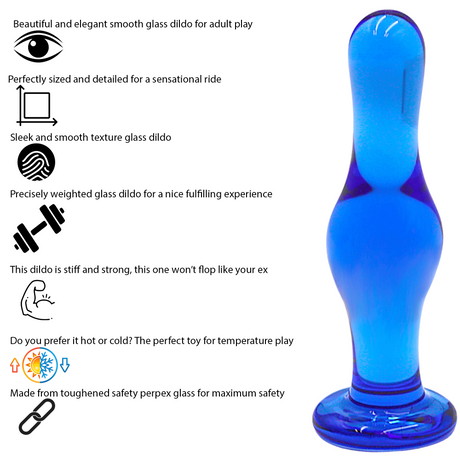 4.8 Inch Lagoon Blue Butt Plug - Dildos - Save 25% - Dildo