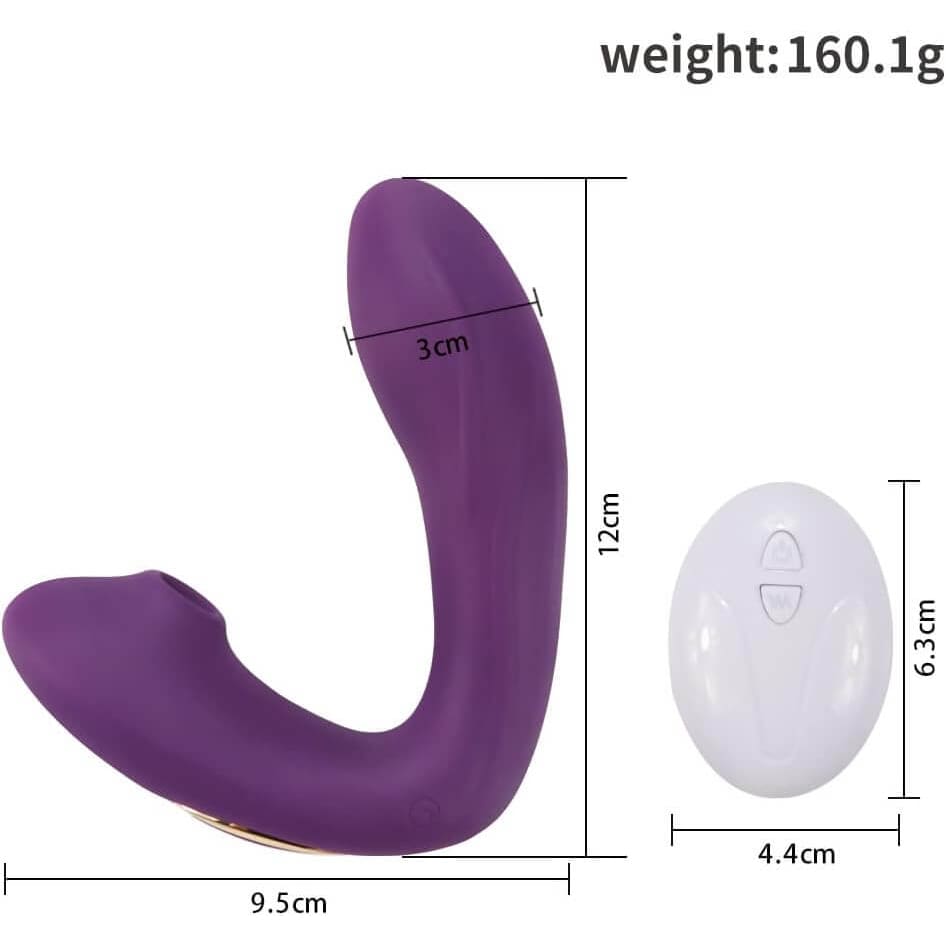 Sucking Tongue Vibrator 10 Speed/mode Purple - Suction Vibrators - Save 20%