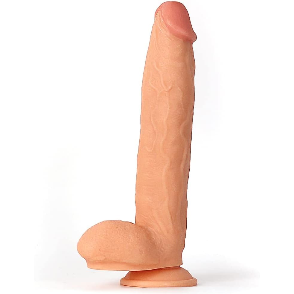 Long Texas Bbq 12 Inch Large Dildo Flesh - Save 20%