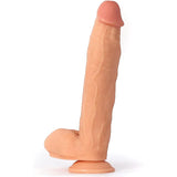 Long Texas Bbq 12 Inch Large Dildo Flesh - Save 20%