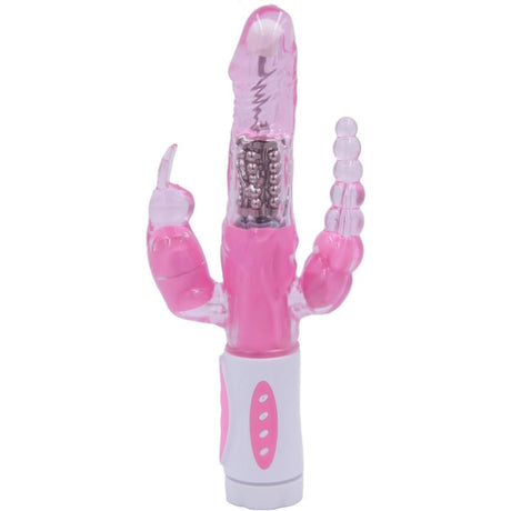Rotating Vibrator Dildo Sex Toy for Women Double Penetration Vibrating Rabbit - Vibrators - Save 25%