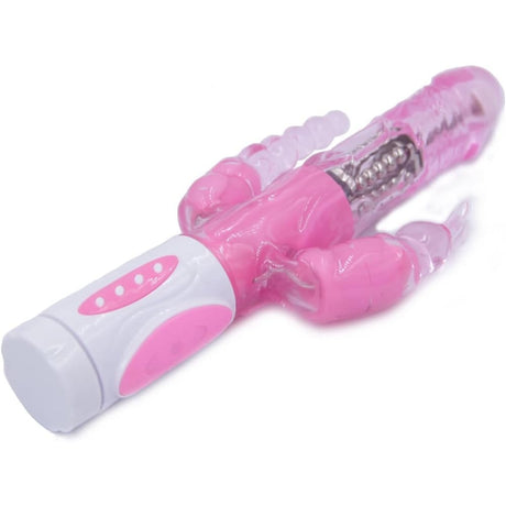 Rotating Vibrator Dildo Sex Toy for Women Double Penetration Vibrating Rabbit - Vibrators - Save 25%