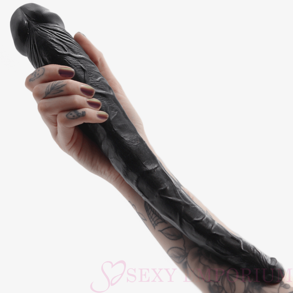 Real Feel 14.5 Inch Double Ended Dildo Black