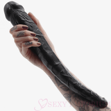 Real Feel 14.5 Inch Double Ended Dildo أسود