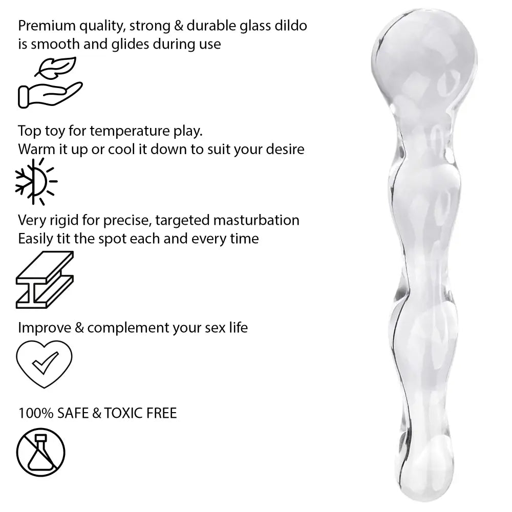 6.9 Inch Clear Double Ended Glass Dildo - Sex Toy - Save 20% - Fast Shipping - United Kingdom Stoke-on-trent