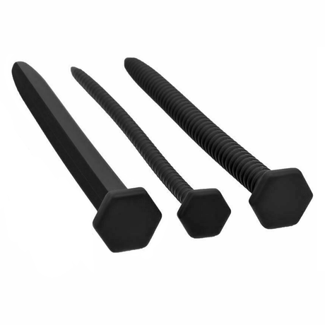 6 Inch Black Silicone Novelty Urethral Penis Plug - Sexy Emporium