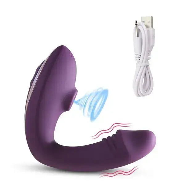 Sucking Tongue Vibrator 10 Speed/mode Purple - Suction Vibrators - Save 20%