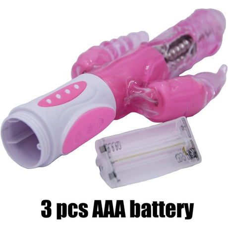 Rotating Vibrator Dildo Sex Toy for Women Double Penetration Vibrating Rabbit - Vibrators - Save 25%