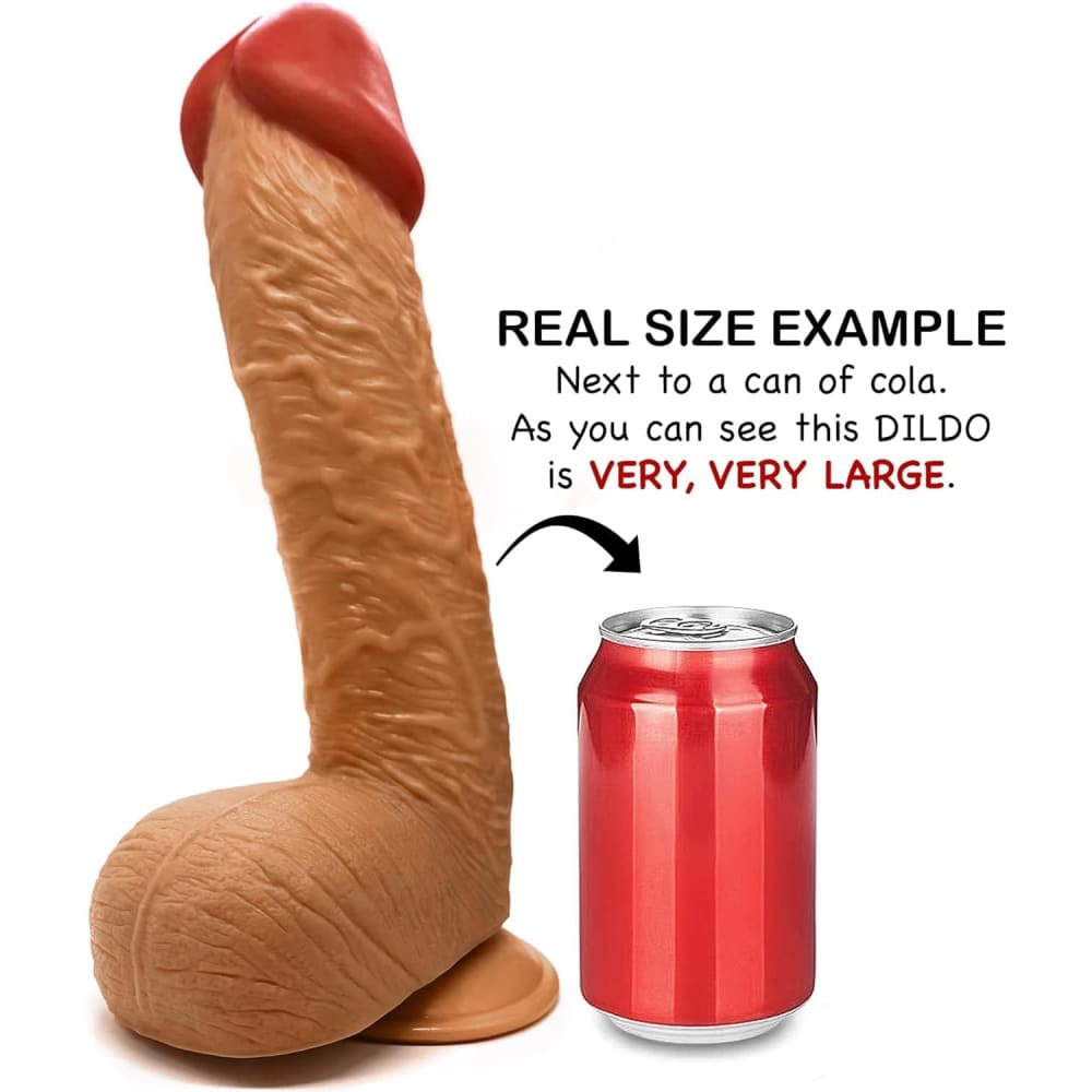 11.6 Inch Suction Cup Dildo Sex Toy Xl Brown - Save 20%