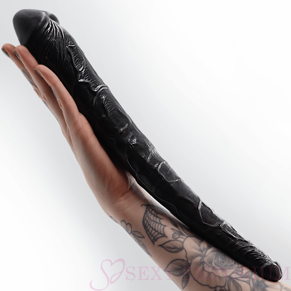 Real Feel 14.5 Inch Double Ended Dildo Black