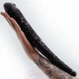 Real Feel 14.5 Inch Double Ended Dildo أسود