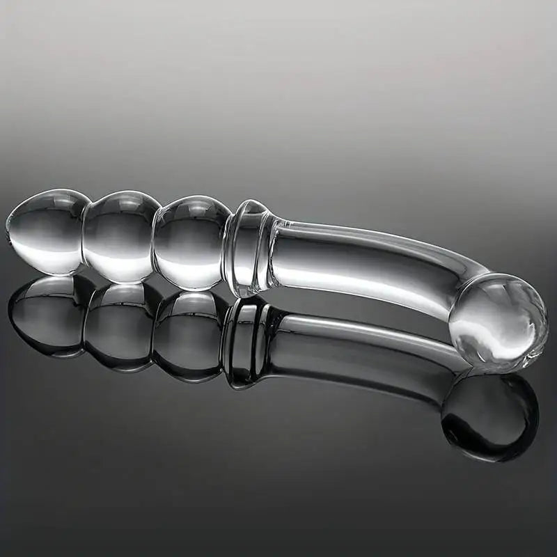 7.5 Inch Curved Ribbed Glass Dildo - Sex Toy - Save 25% - Fast Shipping - United Kingdom Stoke-on-trent