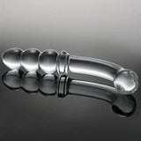 7.5 Inch Curved Ribbed Glass Dildo - Sex Toy - Save 25% - Fast Shipping - United Kingdom Stoke-on-trent