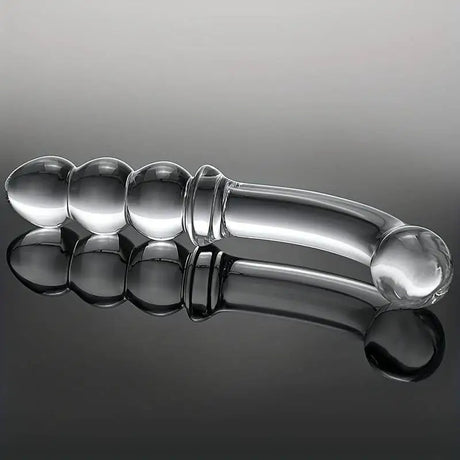 7.5 Inch Curved Ribbed Glass Dildo - Sex Toy - Save 25% - Fast Shipping - United Kingdom Stoke-on-trent