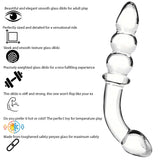 7.5 Inch Curved Ribbed Glass Dildo - Sex Toy - Save 25% - Fast Shipping - United Kingdom Stoke-on-trent