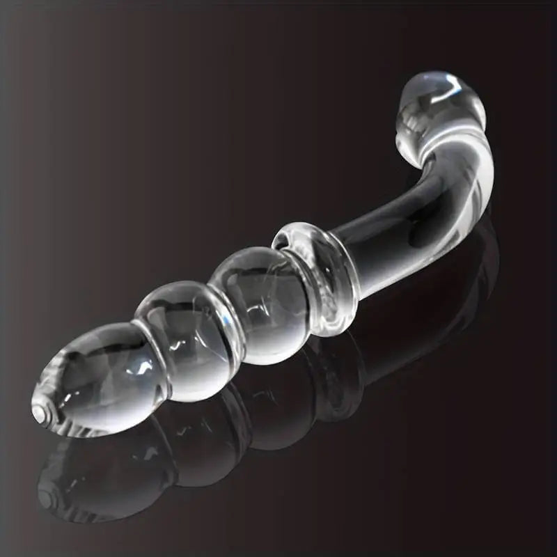 7.5 Inch Curved Ribbed Glass Dildo - Sex Toy - Save 25% - Fast Shipping - United Kingdom Stoke-on-trent