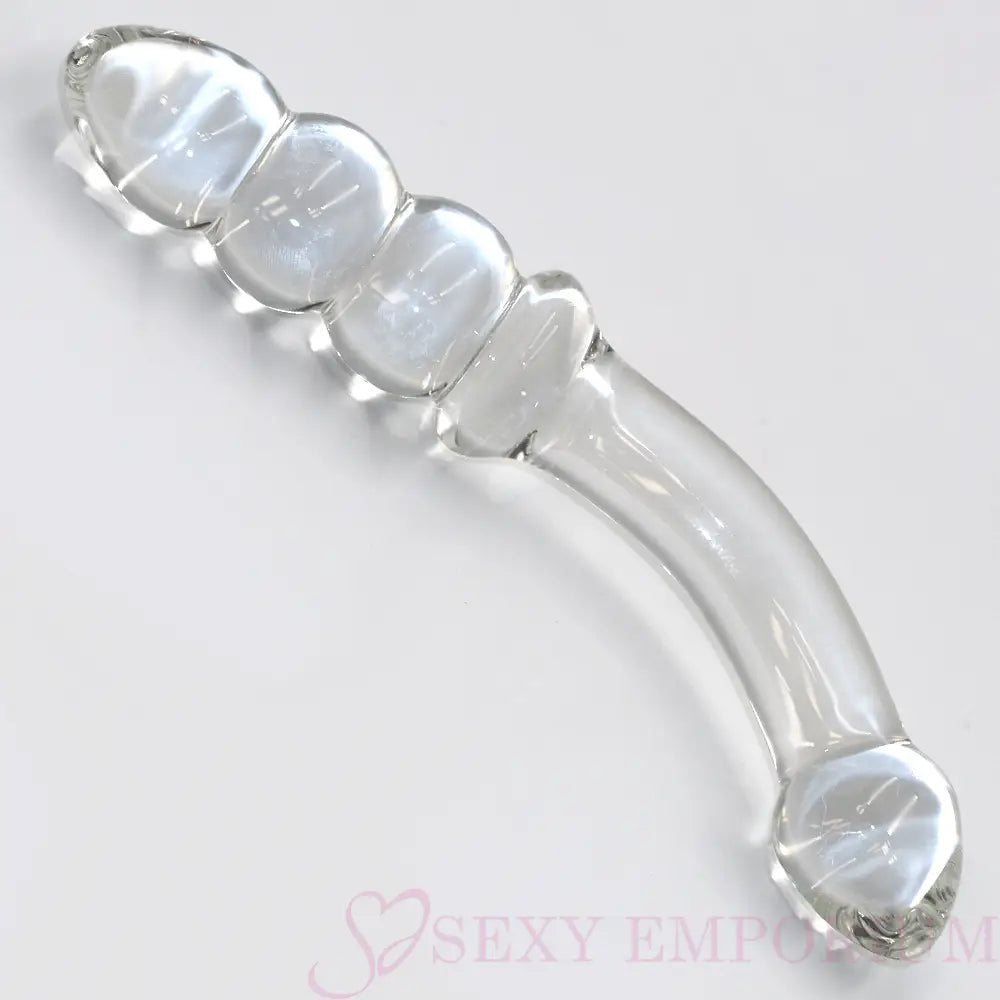 7.5 Inch Curved Ribbed Glass Dildo - Sex Toy - Save 25% - Fast Shipping - United Kingdom Stoke-on-trent