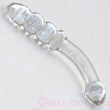 7.5 Inch Curved Ribbed Glass Dildo - Sex Toy - Save 25% - Fast Shipping - United Kingdom Stoke-on-trent