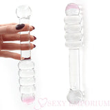 7.8 Inch Pink Tip Double Ended Glass Dildo - Dildos - Save 15% - Fast Shipping - United Kingdom Stoke-on-trent