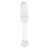 7.8 Inch Pink Tip Double Ended Glass Dildo - Sex Toy - Save 20%