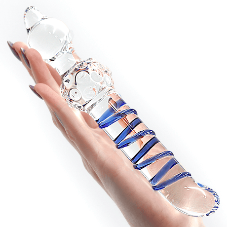 7.9 Inch Blue Swirl Dildo - Sex Toy - Save 20%