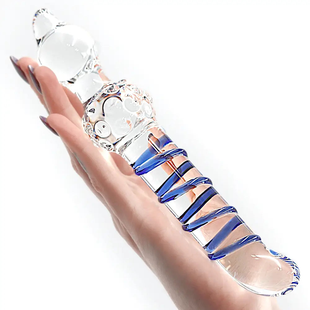 7.9 Inch Blue Swirl Dildo - Dildos - Save 25% - Fast Shipping - United Kingdom Stoke-on-trent