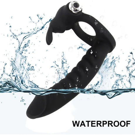 7 Speed/mode Double Penetration Anal Dildo Sex Toy with Cock Ring Silicone Dong - Speed/mode with - United Kingdom Stoke-on-trent
