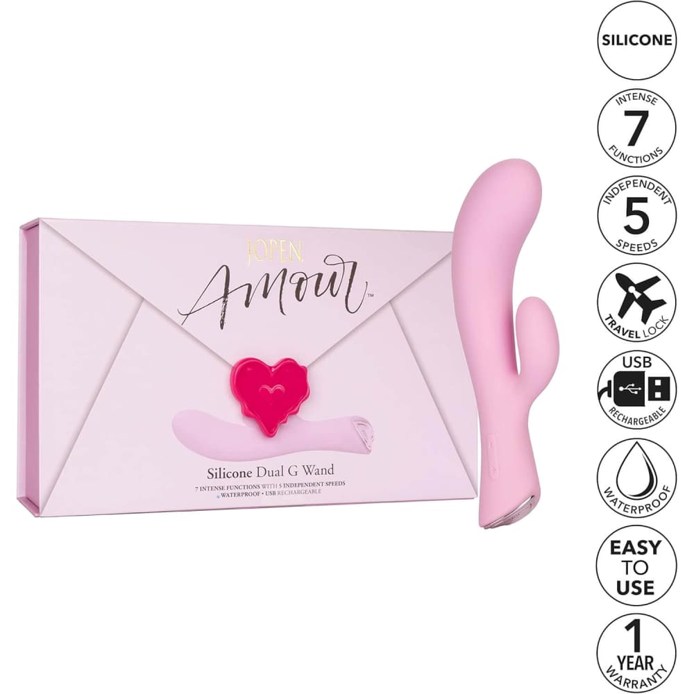 Jopen Amour 7 Function - 5 Speed Silicone Usb Rechargeable Rabbit Vibrator Sex Toy - Save 25%