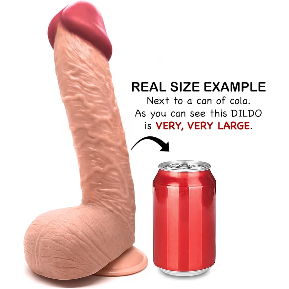 11.6 Inch Suction Cup Dildo Sex Toy Xl Flesh - Save 20%