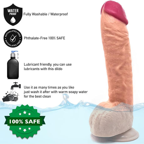12.5 Inch Suction Cup Dildo Xl - White - Dildos - Save 30%
