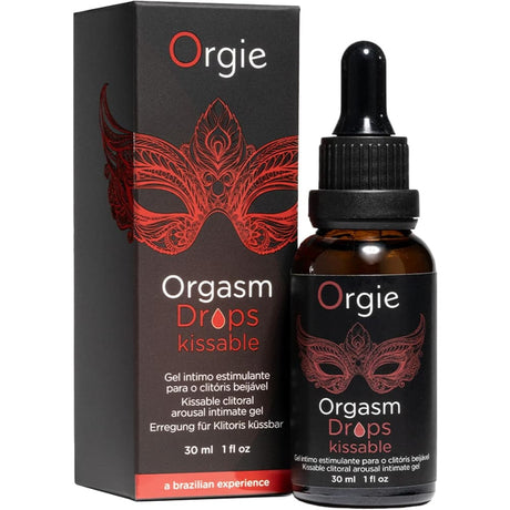 Orgie Orgasm Drops Kissable Intimate Gel Clitoral Arousal Warming for Her 30ml - Save 20% - Sale
