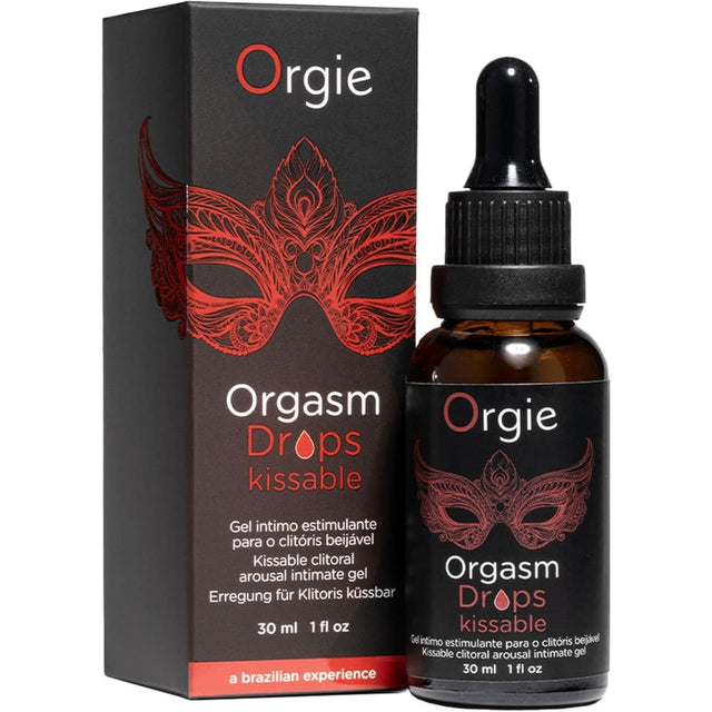 Orgie Orgasm Drops Kissable Intimate Gel Clitoral Arousal Warming for Her 30ml - Save 20% - Sale